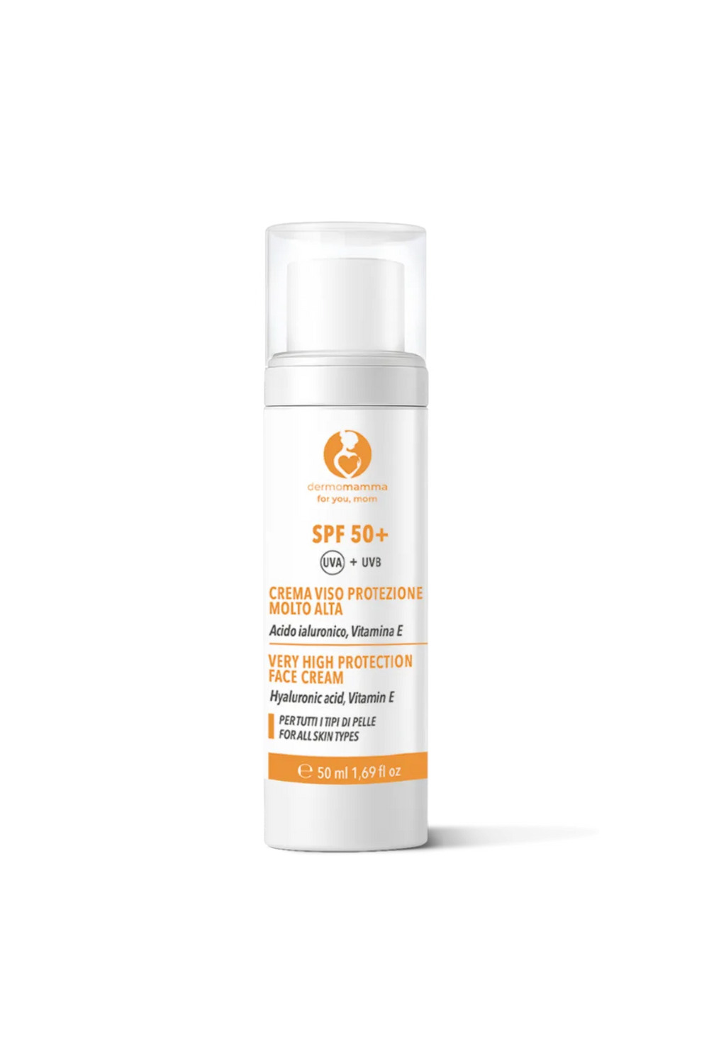 Crema viso Dermomamma per gravidanza in flacone airless