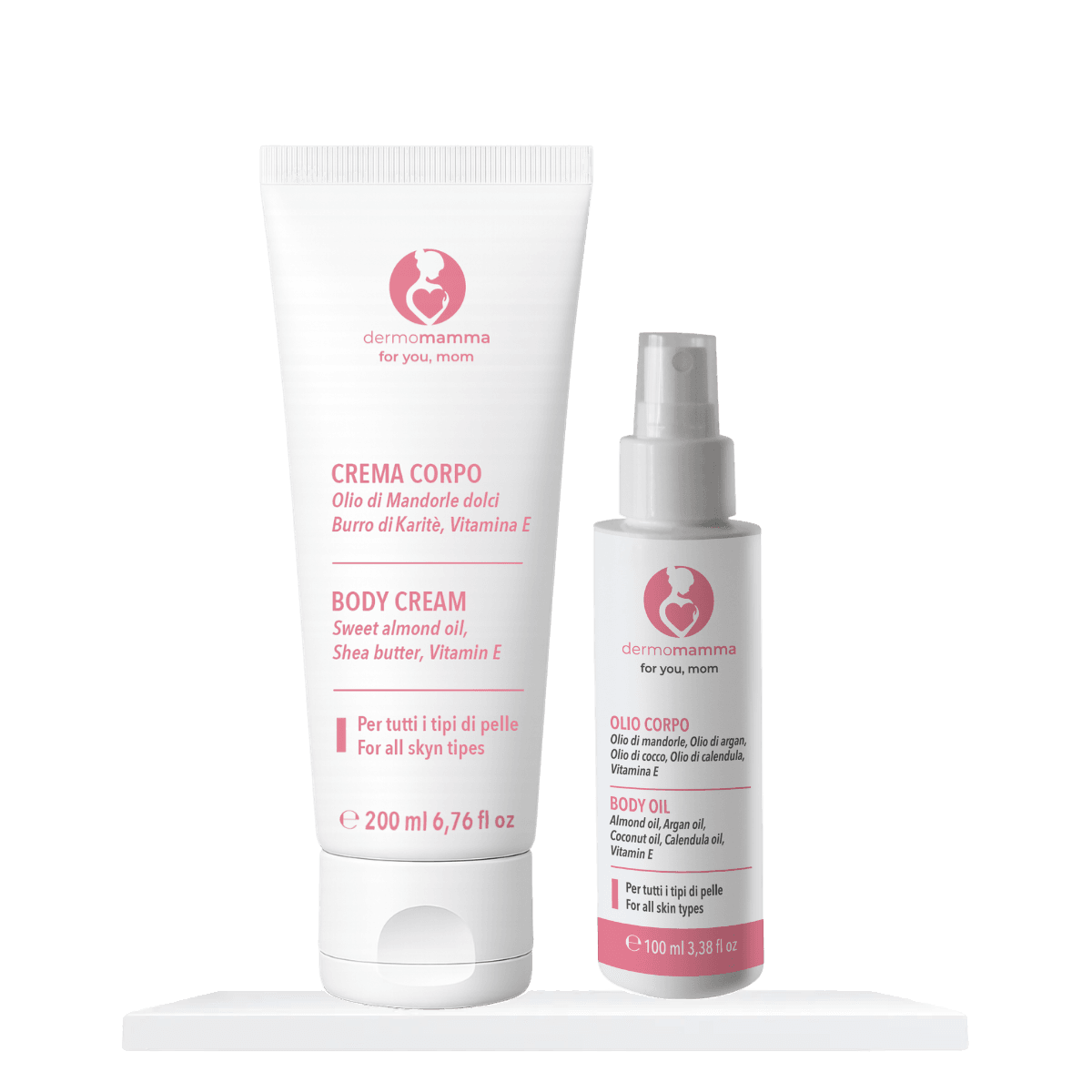 Duo Corpo Dermomamma: crema corpo e olio corpo antismagliature