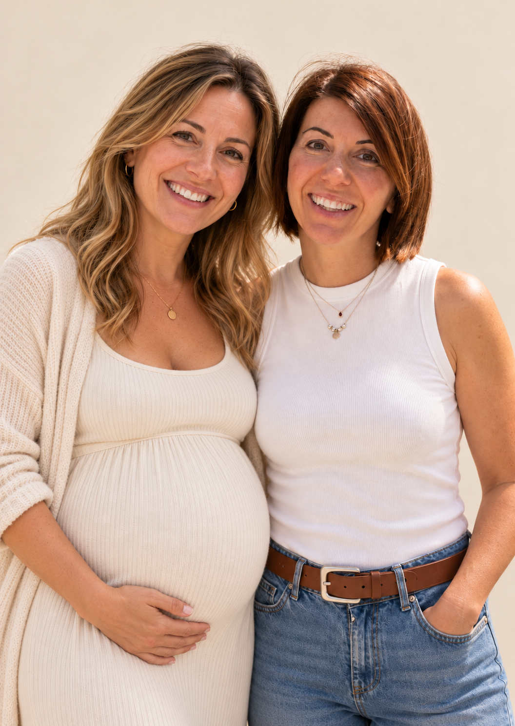 Fulvia con una futura mamma