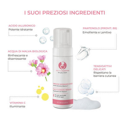 Mousse detergente viso