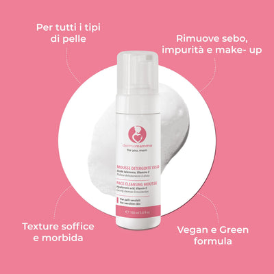 Mousse detergente viso